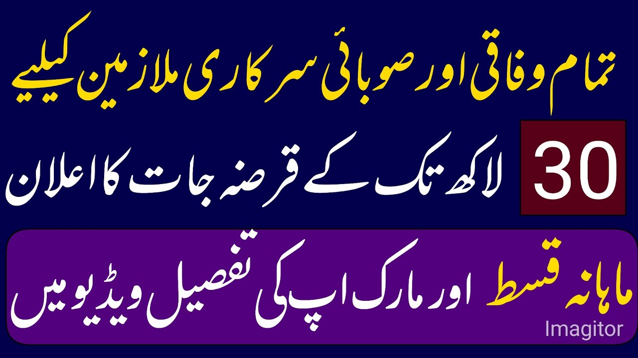 NBP Advance Salary details 2024 || Installment Calculator || loan for govt employees in Pakistan