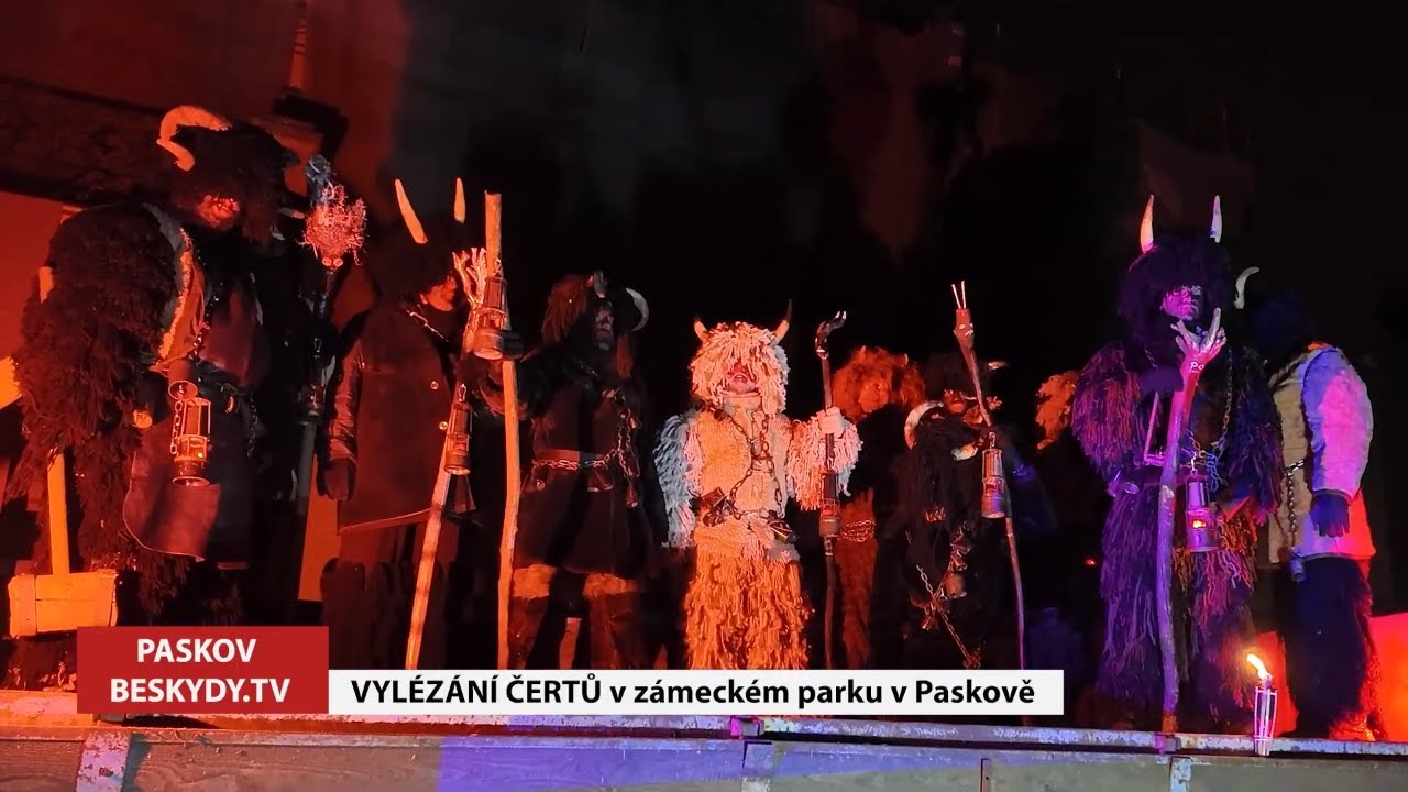 VYLÉZÁNÍ ČERTŮ v zámeckém parku v Paskově │ #Beskydy.TV │ @BeskydskaTelevize