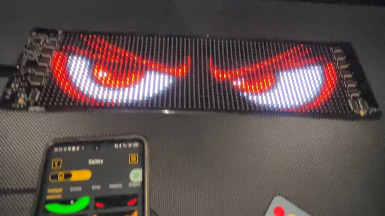 Riview Lampu Strobo Mata Mobil Bisa Disambungkan Ke HP Animasinya Banyak
