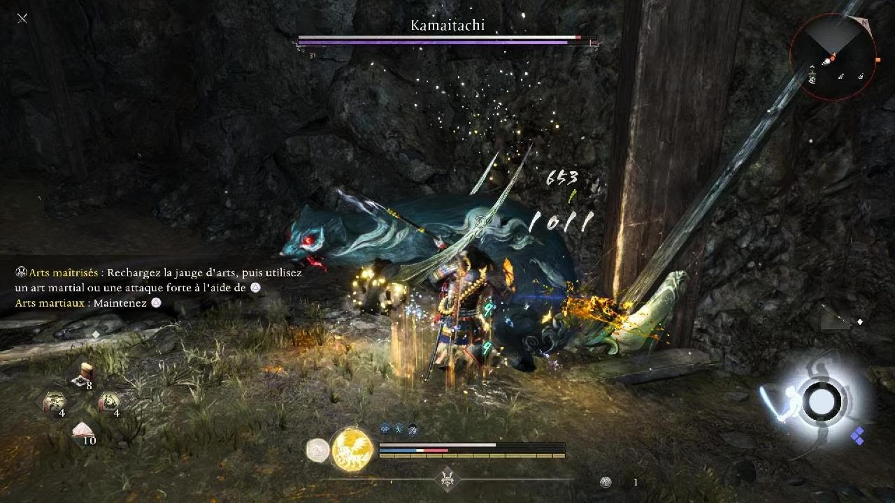 Nioh 3 Boss Fight ng+  Kamaitachi vs Solo samouraï spear / lance.