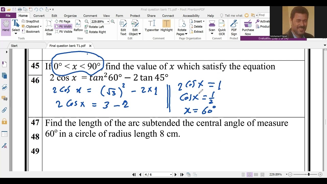 Revision on Trigonometric  Functions and area of the triangle. 1st secondary of Applied Technology
