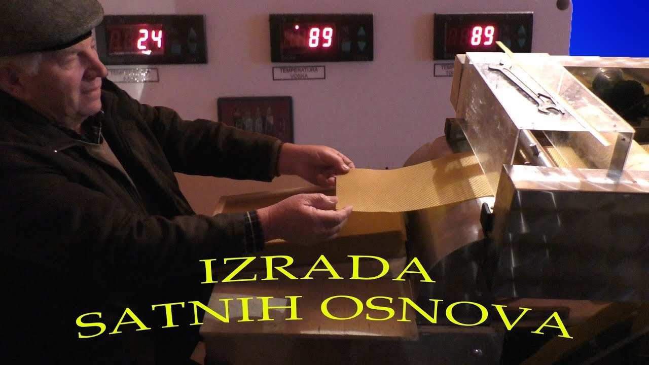 Izrada satnih osnova, mašina za izradu, pčele, vosak, bee wax, satne osnove