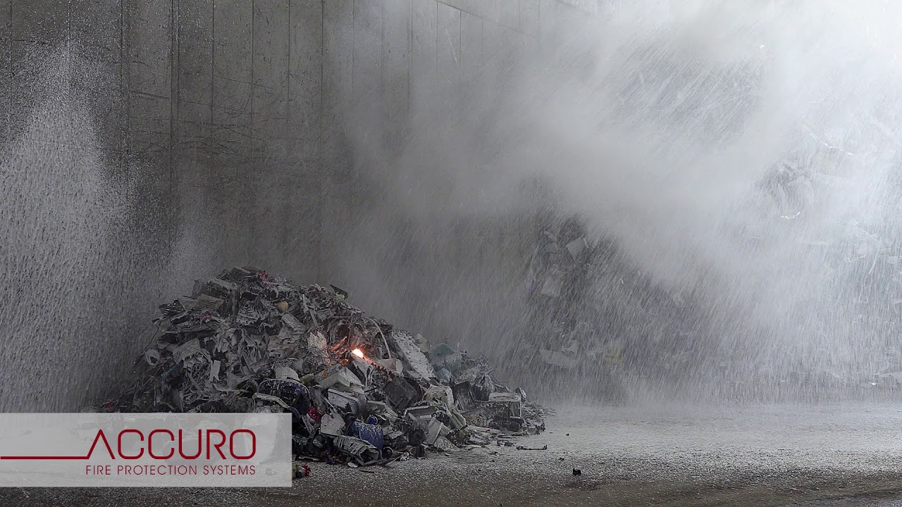 Automatische Werferlöschanlage für die Recyclingindustrie ACCURO