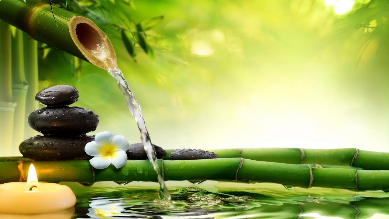 BAMBOO WATER ⛲ FOUNTAIN | Relax & Get Your Zen On | White Noise Black Screen || 12 Hours