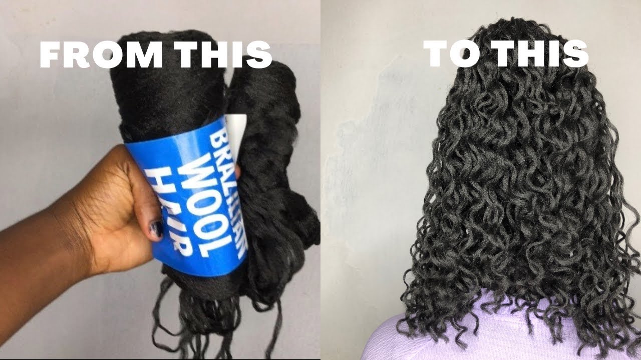 *Viral* DIY CURLY PONYTAIL WITH BRAZILIAN WOOL 😱