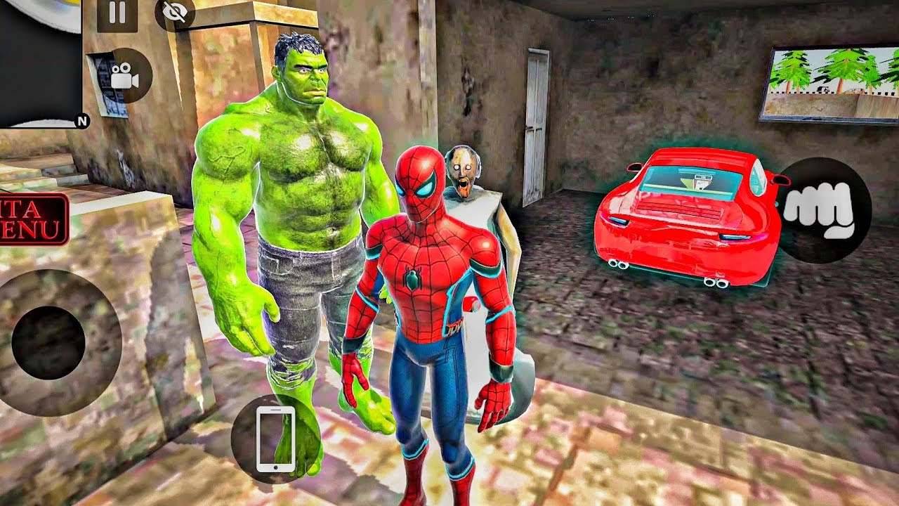 🕷️ Spiderman New Car 🚘💨 | 🧟 Granny Meet 🦹 Hulk House 🏠 | Indian GTA Simulator Gameplay 🎮 