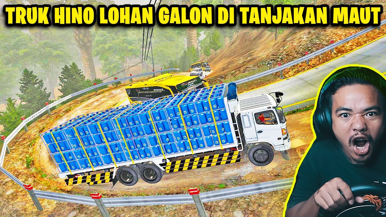 Tanjakan Maut!! Truk Galon Hampir Gagal - BUSSID