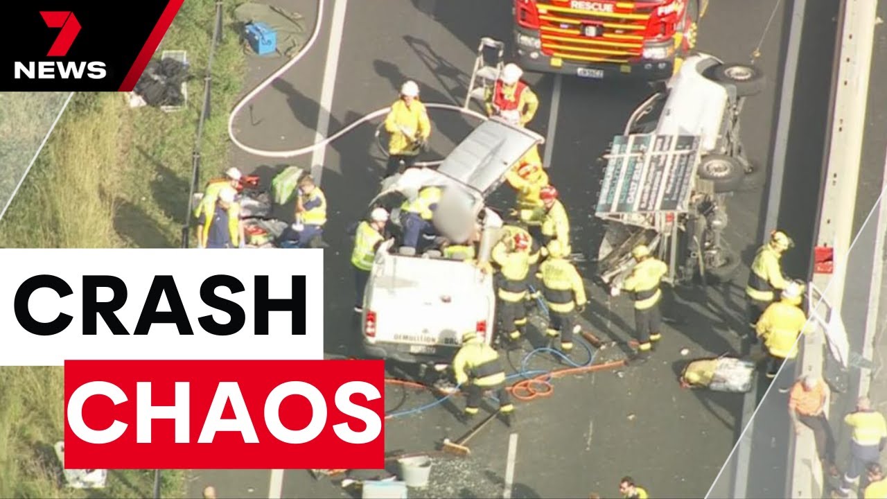 Sydney’s M7 motorway thrown into chaos after crash at Bungarribee near Rooty Hill | 7 News Australia