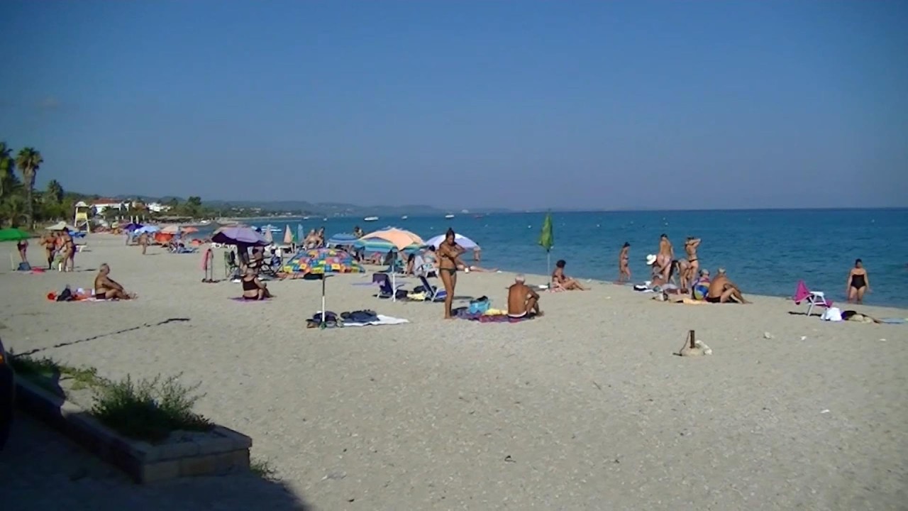 GLAROKAVOS BEACH AND LAGOON,PEFKOHORI ,KASSANDRA,HALKIDIKI,GREECE,SEPTEMBER 2024