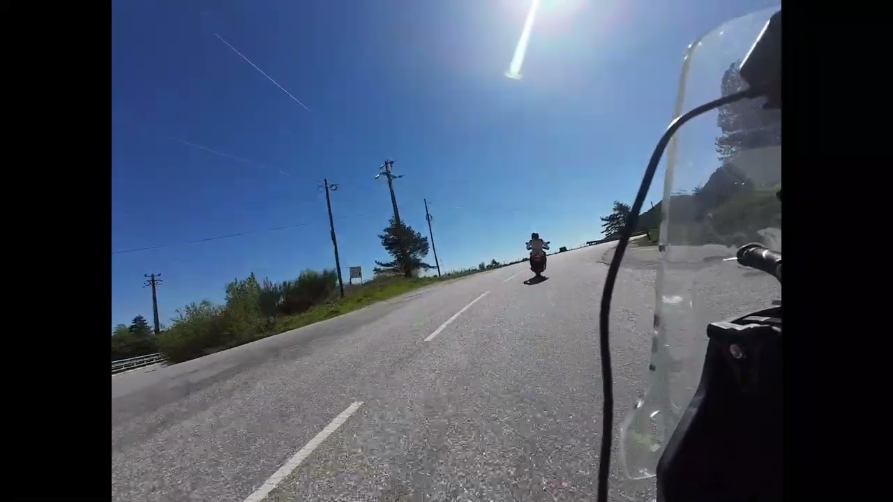 CF MOTO 450MT. 2 of them, ripping Portuguese National Road Number 15