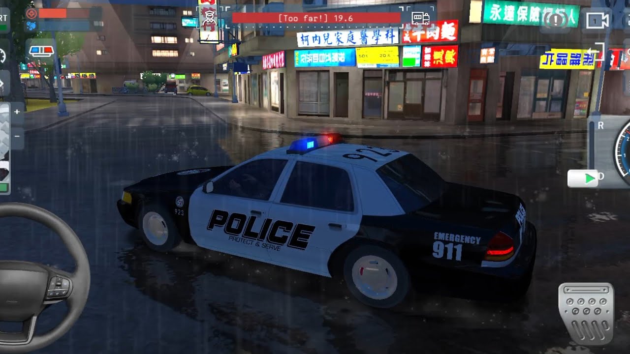 The accused escaped while trying to catch him in the rain || Car Patrol || Android Gameplay 