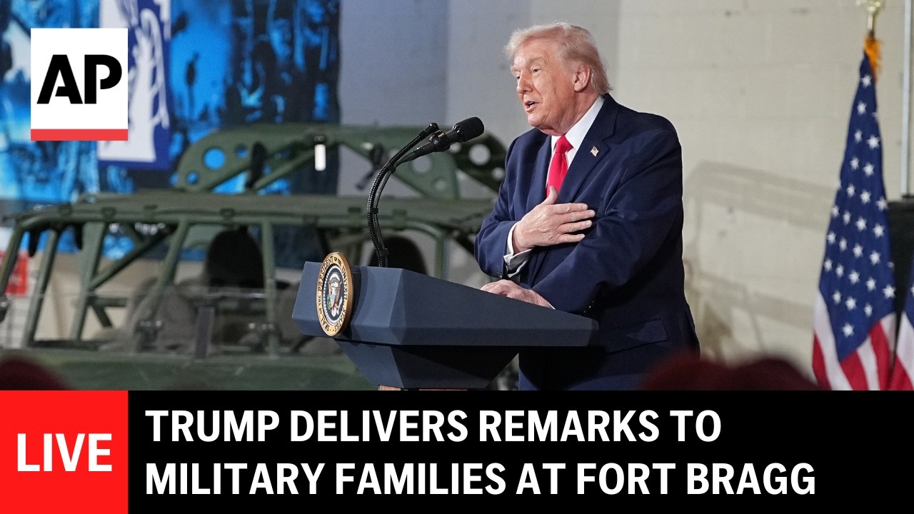 LIVE: Trump delivers remarks to military families at Fort Bragg