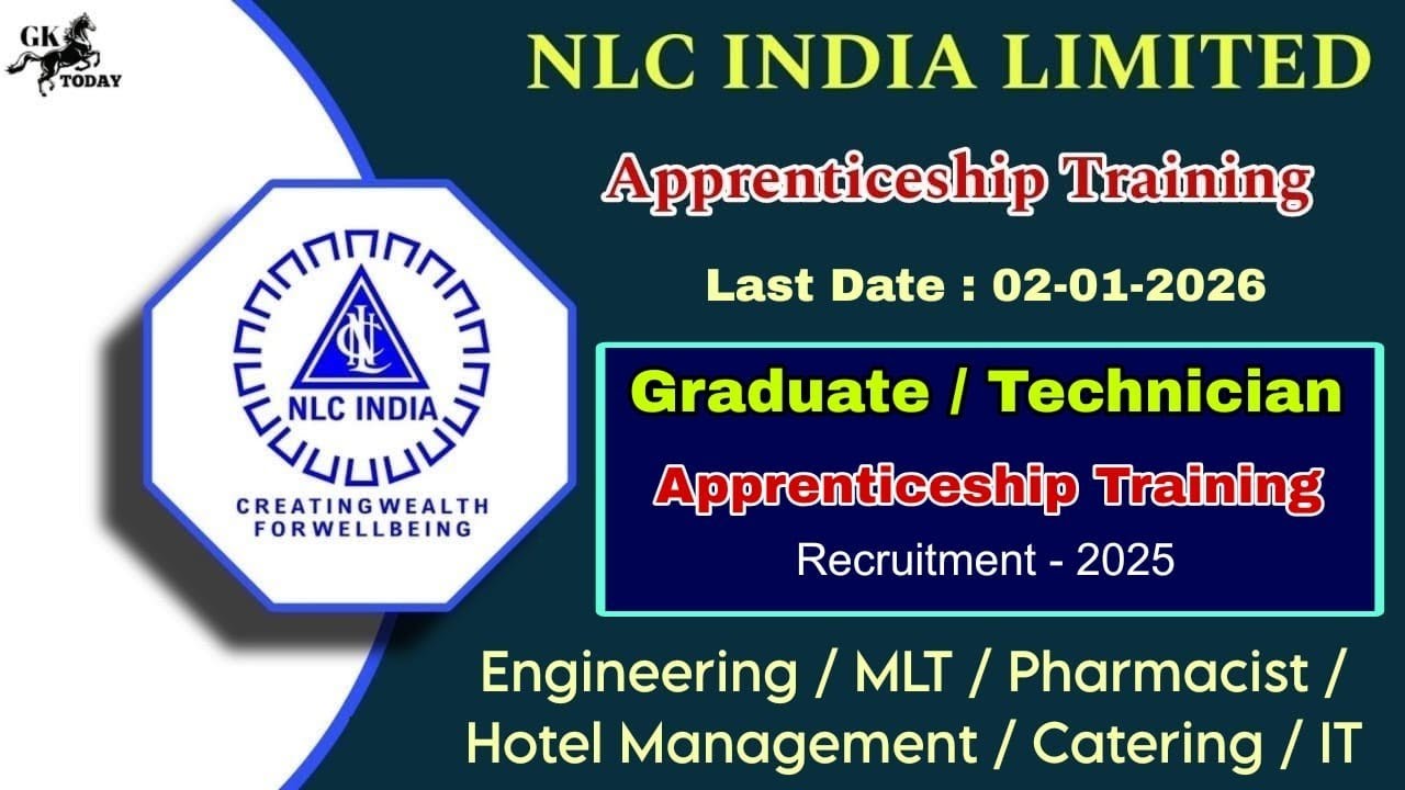Neyveli NLC India Ltd  Recruitment 2025 - 588 Apprentice Posts - Full details in tamil- How to apply