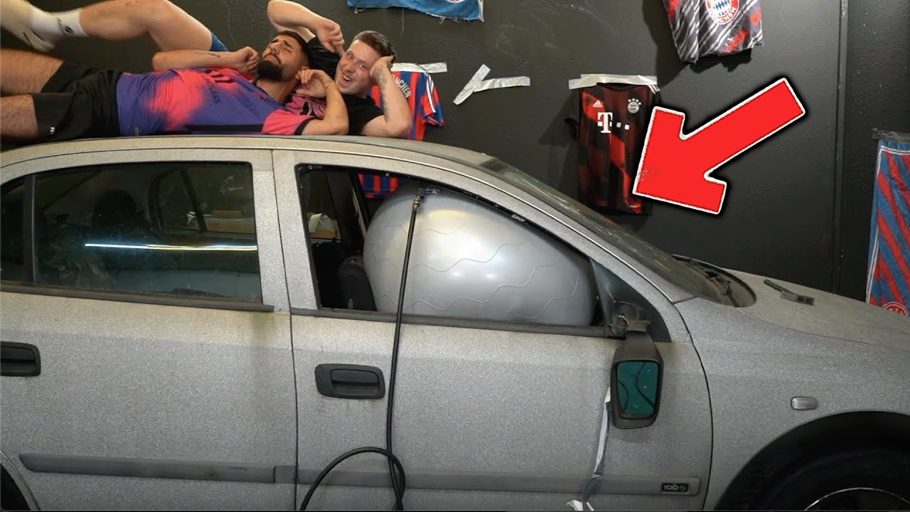 Jordan & Semih FAHREN AUTO ins STUDIO (auto ZERSTÖREN experiment)