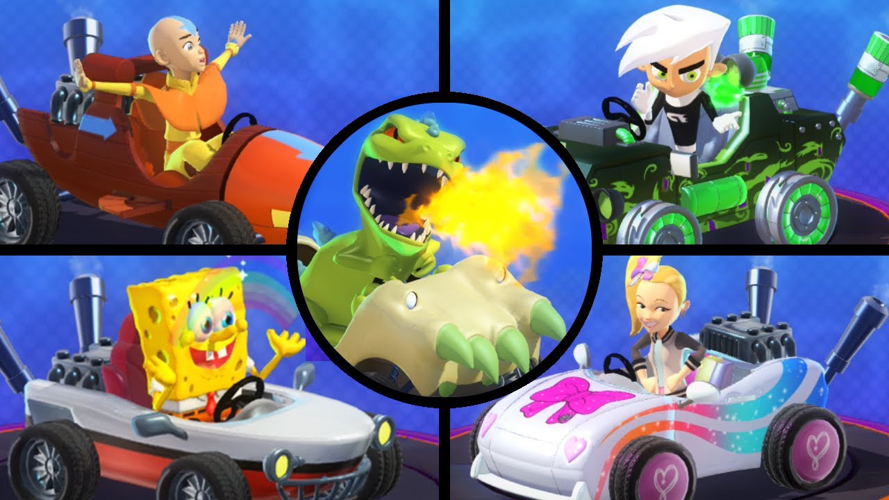 All Characters and Karts - Nickelodeon Kart Racers 2: Grand Prix