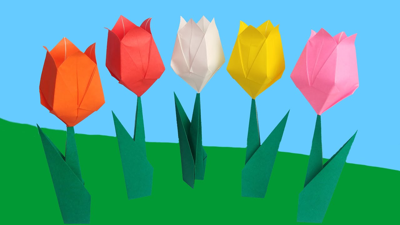 Origami Flower - Tulips / 摺紙花-鬱金香