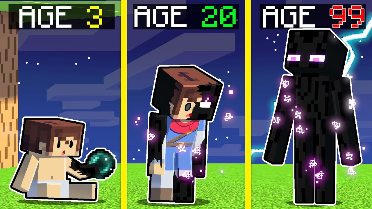 Surviving 99 Years As ENDERMAN In Minecraft!