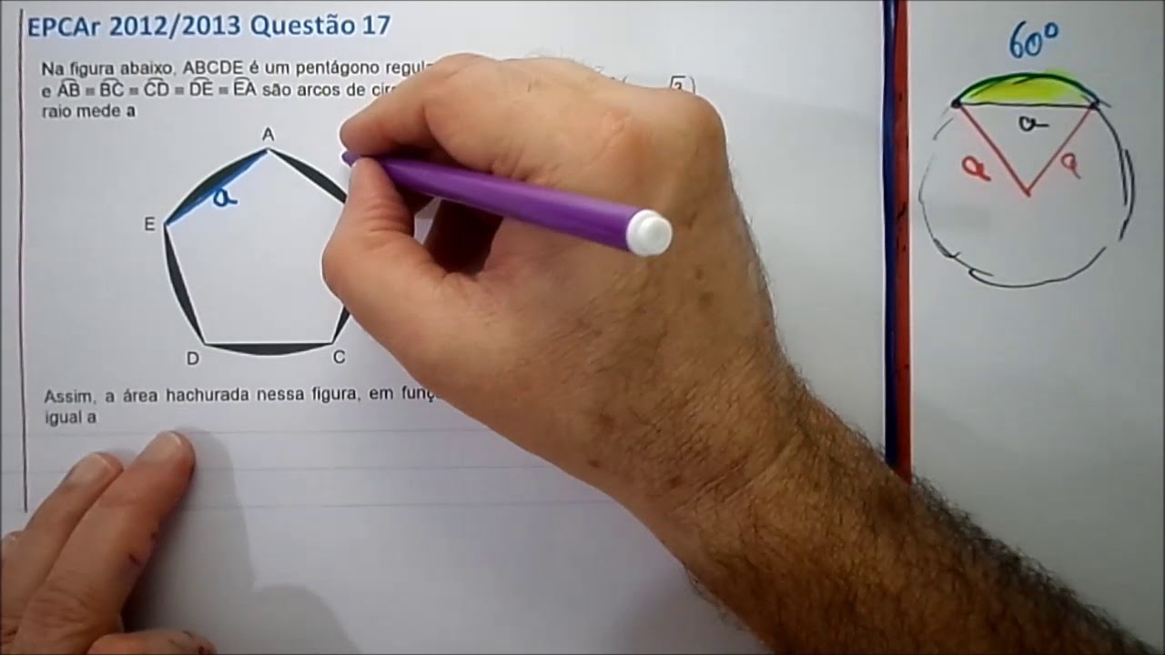 Prova Matemática EPCAr 2012 2013 Questão 17 - Geometria