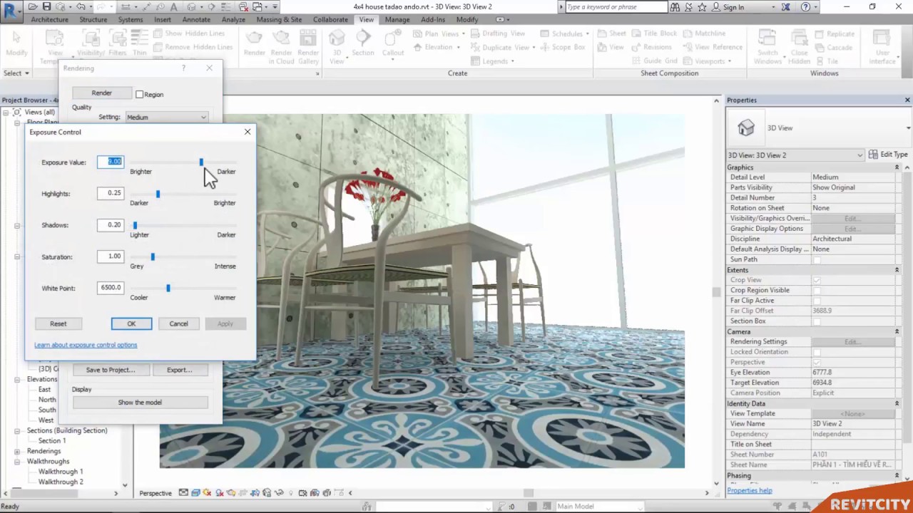 [REVIT - Level 1] - Tùy Chỉnh Vật Liệu Render - Appearance