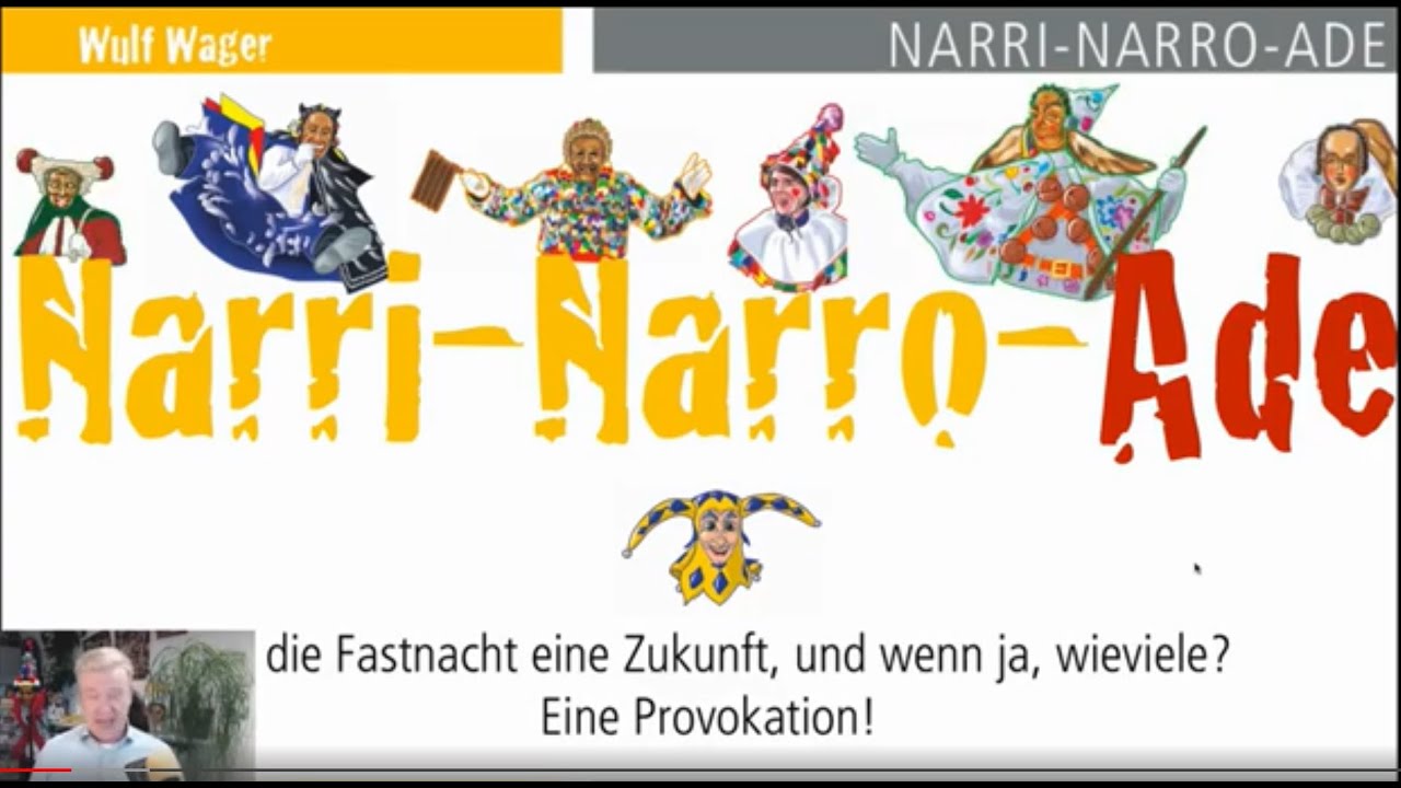 Narri-Narro-Ade? Zur Zukunft der Fasnet. Ein Vortrag von Wulf Wager.