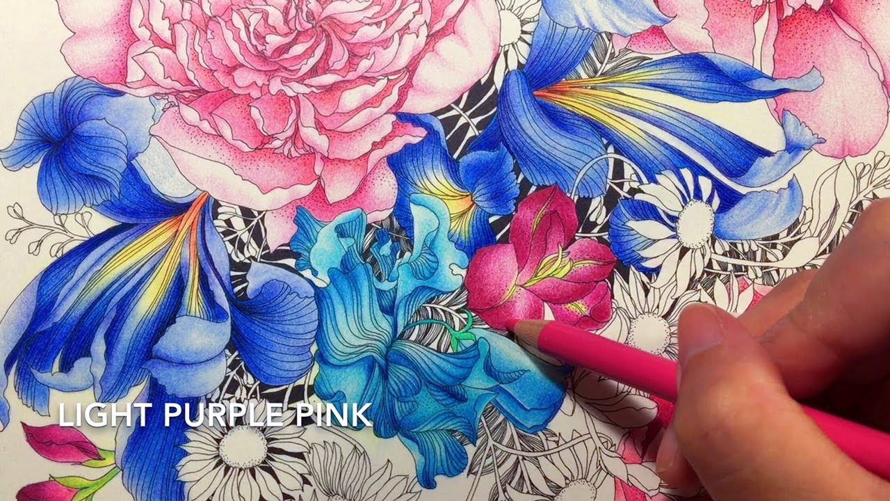 Floribunda #6 | Coloring Book by Leila Duly | Polychromos Pencils