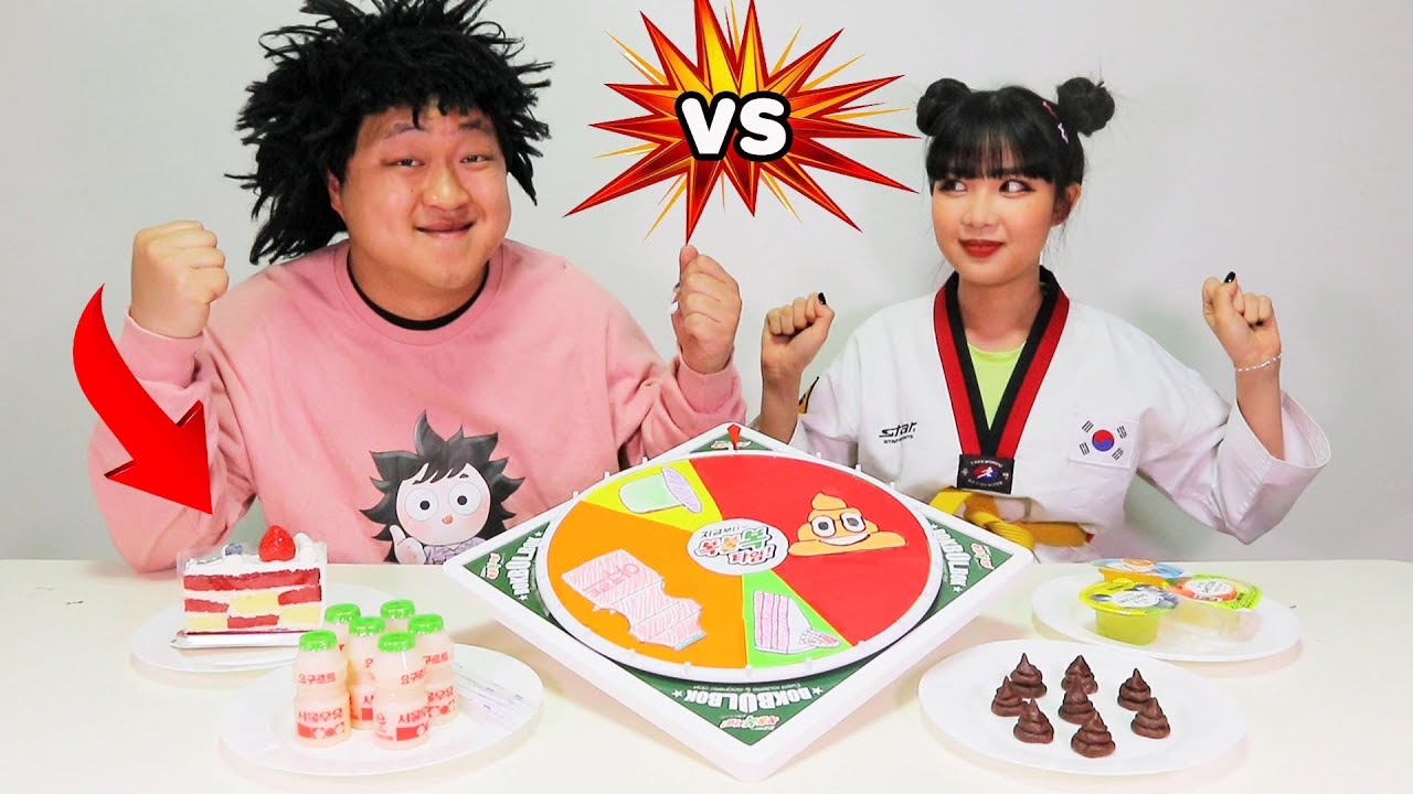 [bogil] 산범vs보길 복불복룰렛 먹방대결🍫🧁🍇🍼🍓🍰~~!