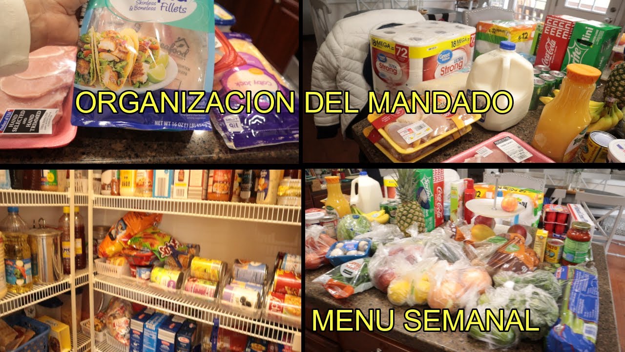 Como organizar el gasto de la semana + Compras del mandado + Menu semanal