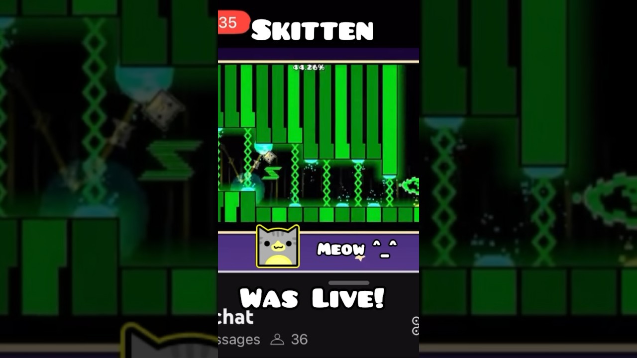 Skitten STREAMED Geometry Dash! #shorts #gd #gdshorts