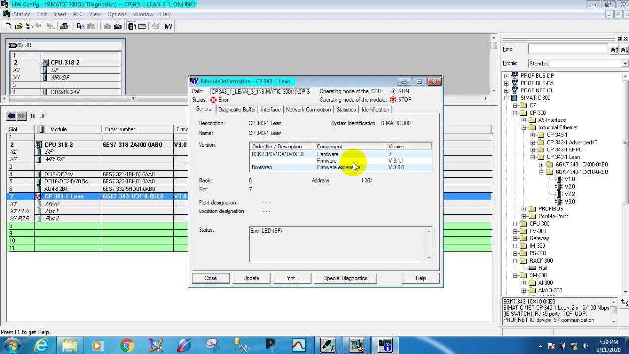 CP 343-1 Lean V3.1 Siemens PLC Configuration