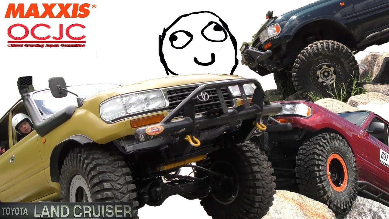 ランクル80 ロック Toyota Land Cruiser 80 Rock crawlers on Maxxis Trepador