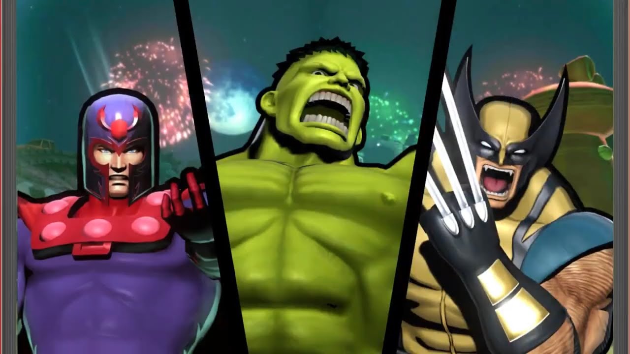 Ultimate Marvel vs Capcom 3: Hulk, Magneto, and Wolverine arcade playthrough