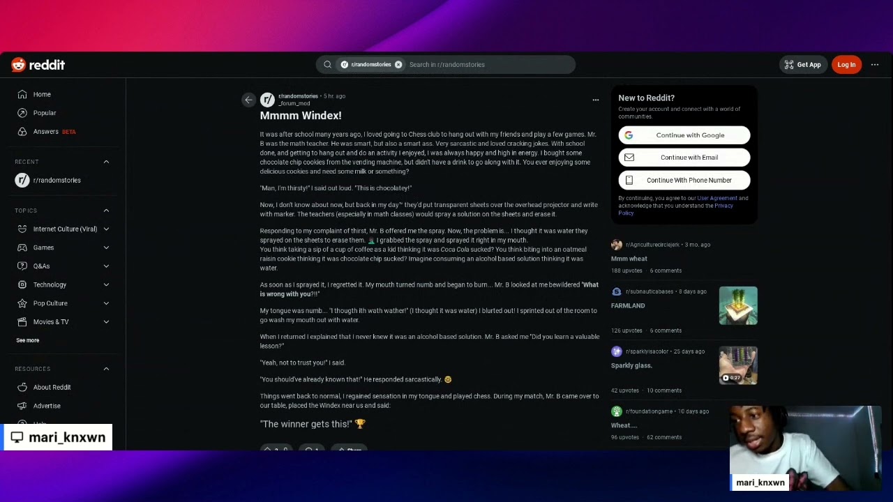 Reading Random Reddit Stories