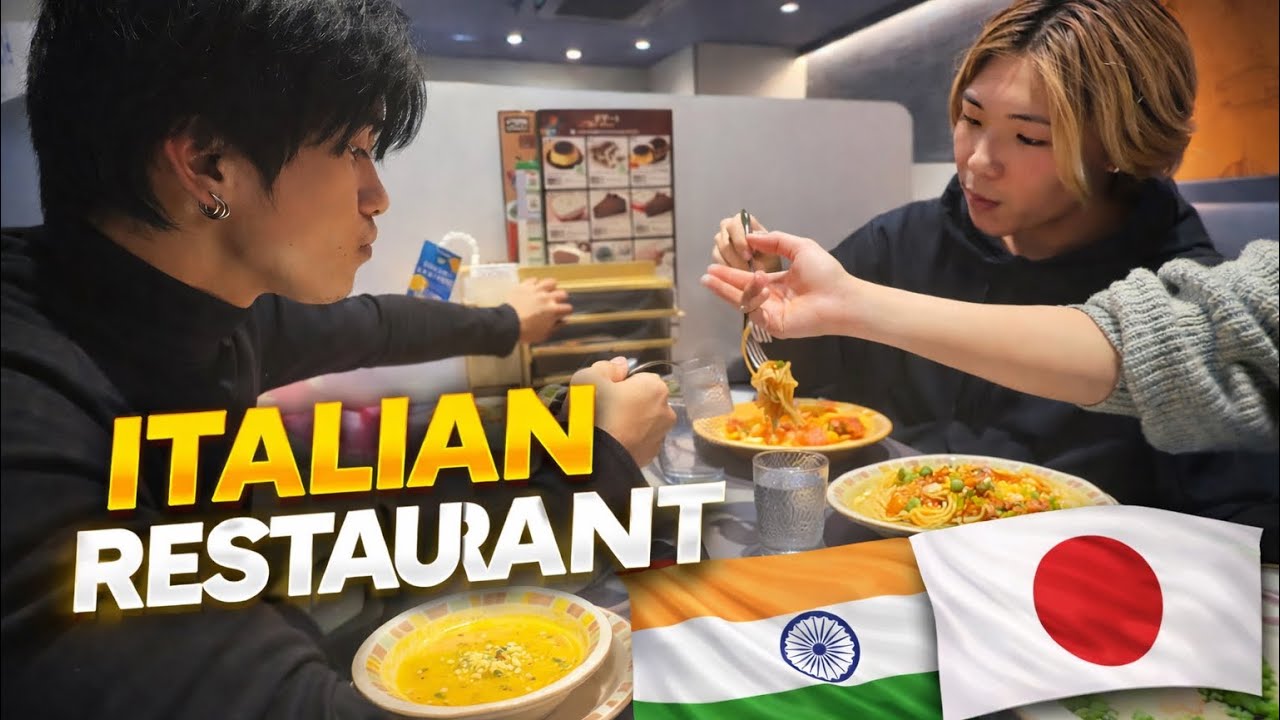 🇯🇵🍝 Japanese Friends Trying Italian Restaurant Food 🤤🔥| Aarav Rawat
