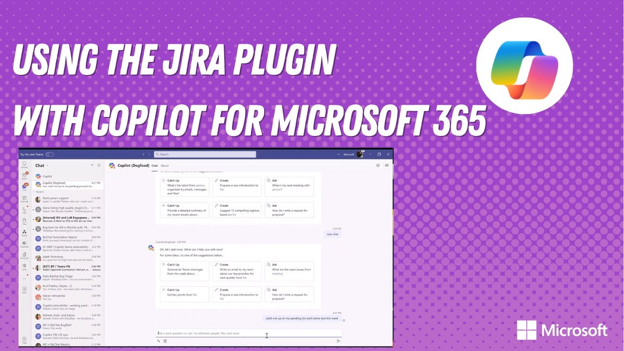 Использование плагина Jira с Microsoft Copilot