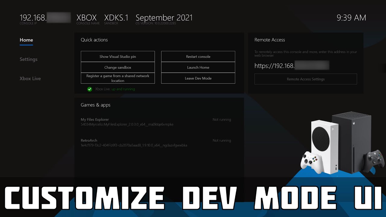 How to Customize Xbox Dev Mode UI! Setup Dev Mode UI Tutorial!