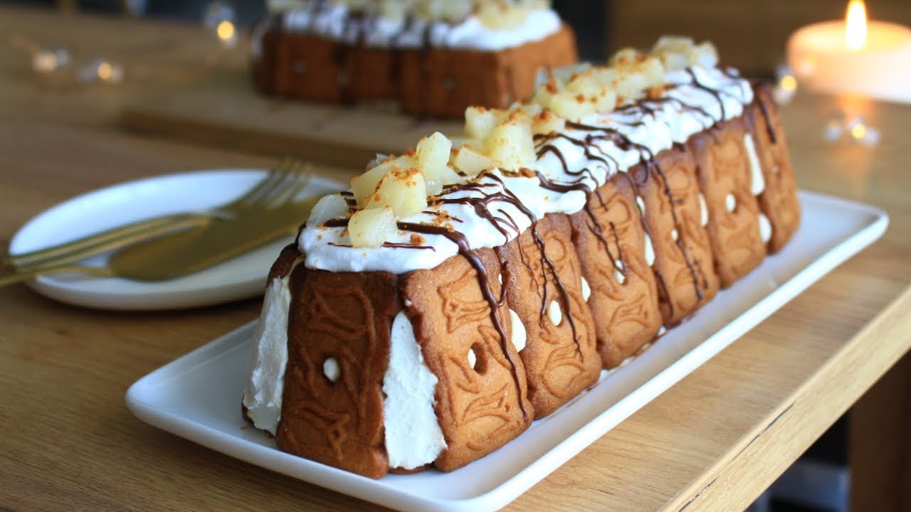 BÛCHE POIRE SPÉCULOOS | Vegan & Simplissime