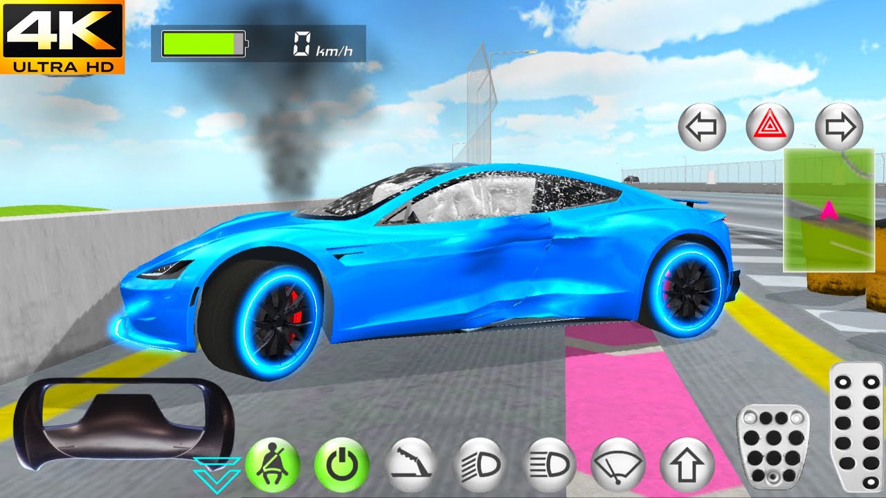 New Super Tesla Car Rest House Drive Gameplay - 3d Driving Class Simulation 