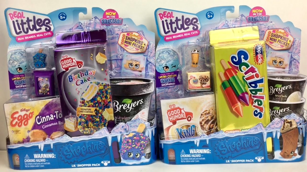 Real Littles Frozen Food Grocery Store Packs Shopkins Mini Food Blind Bags