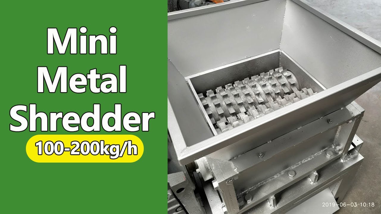 Mini Shredder Machine (100-200 kg/h) Used For Scrap Metal/Cable/Iron/Coconut Crushing And Recycling