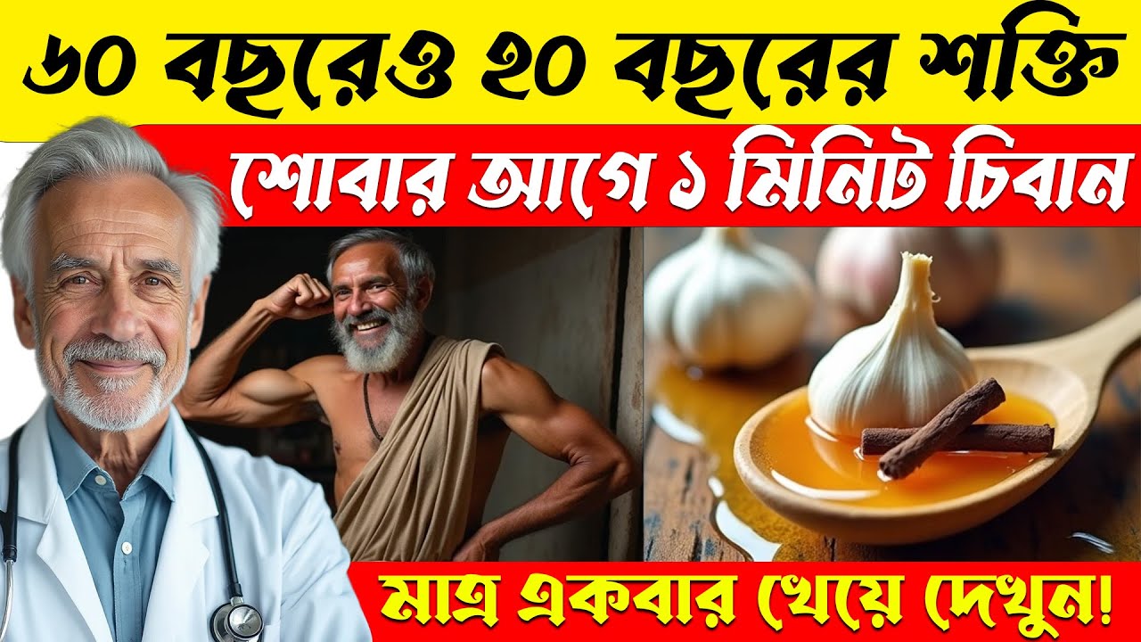 ৬০ বছরেও ২০ বছরের শক্তি! শোবার আগে ১ মিনিট চিবান—সকালে ম্যাজিক দেখুন। Natural Energy Booster