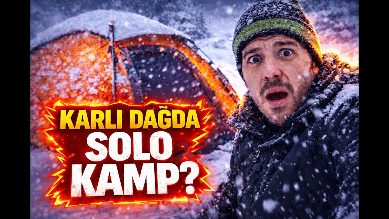 TEK BAŞINA KARLI DAĞDA KAMP YAPTIM!😂🔥