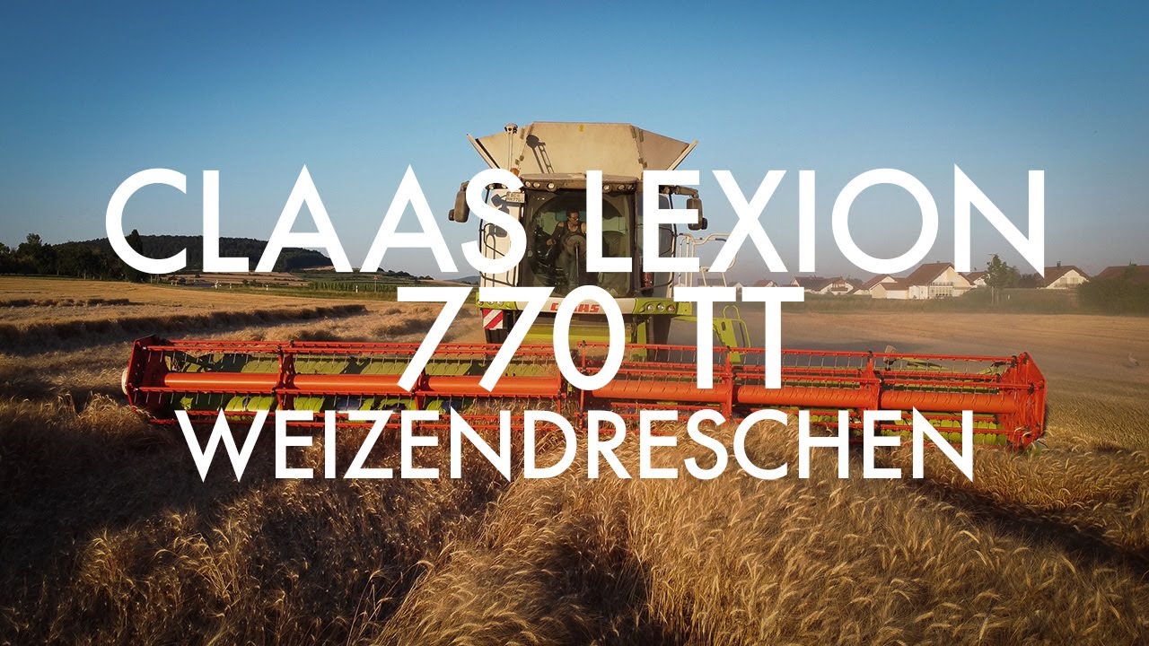 Weizendreschen mit CLAAS Lexion 770 TT + 1080 Vario - M.MANZ Lohndreschen - Ernte 2022 - 4K