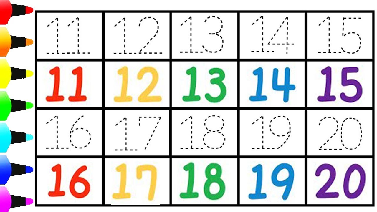 Learn How to Write Numbers 11 12 13 14 15 16 17 18 19 20 ||| Read Numbers Easy for Kids ||| Ks Art