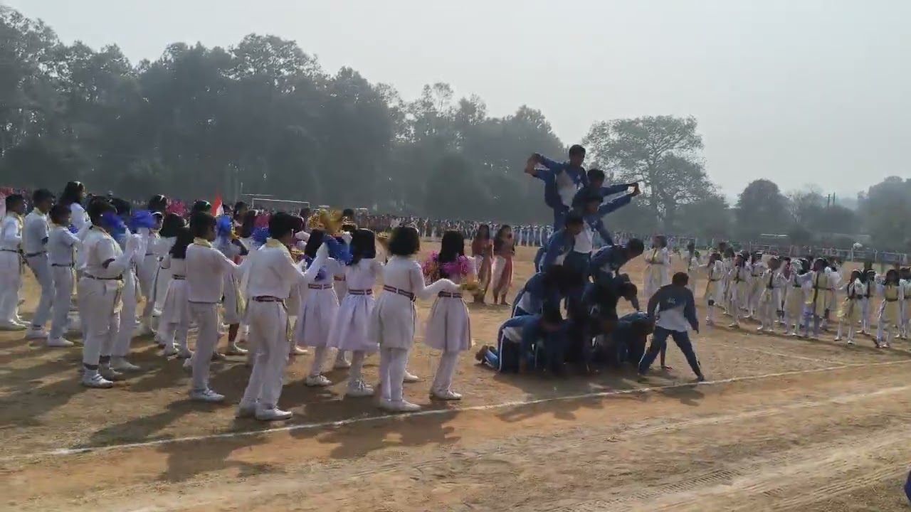 Swami Chidananda School yoga performance on the occasion of Republic day.
