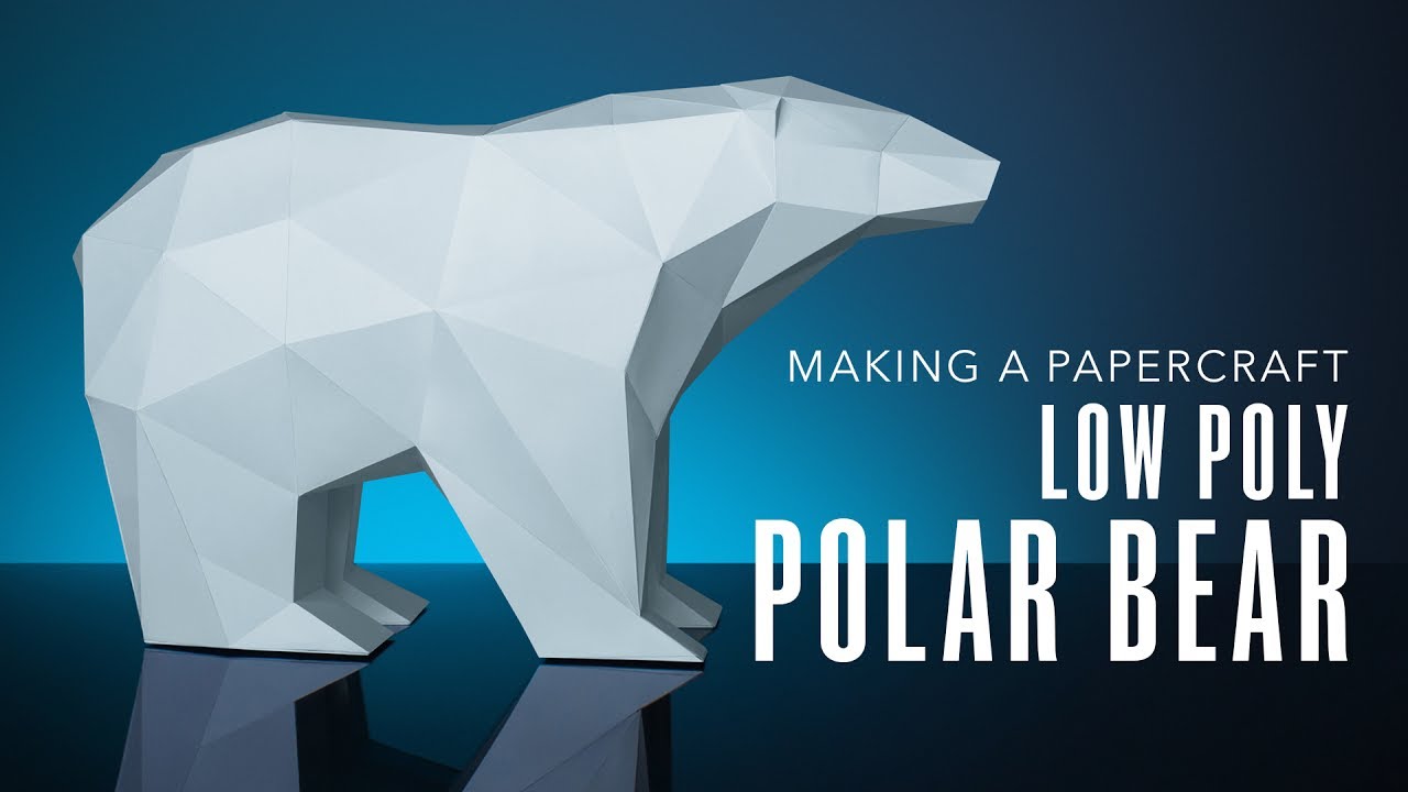 Polar Bear Papercraft : Making A Low Poly Polar Bear | KaBlackout 3D Papercraft Templates