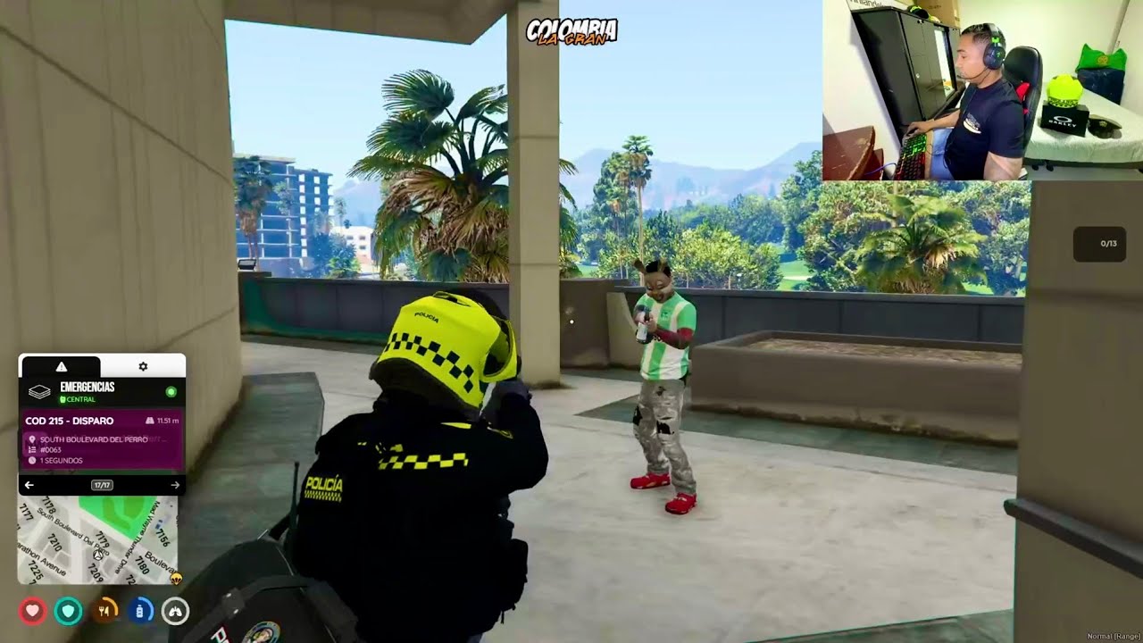 Policía De COLOMBIA Se Enfrenta CONTRA LA BANDA DEL NACIONAL GTA ROLEPLAY. 