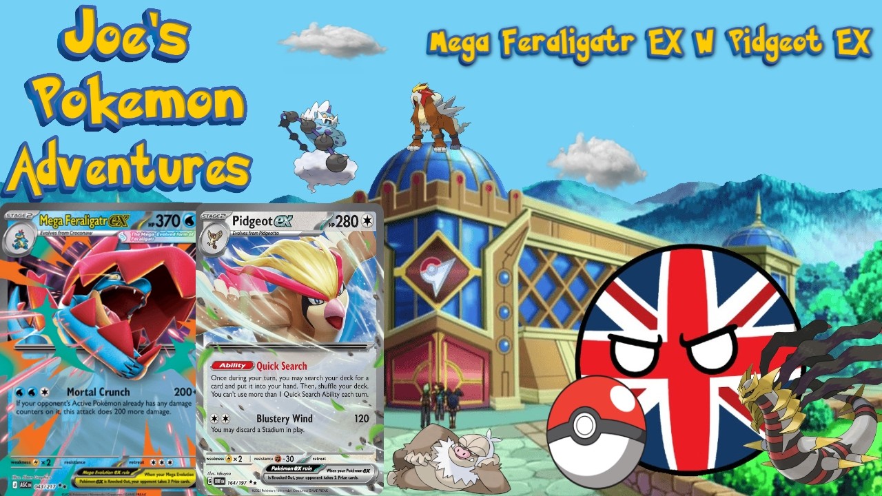 Mega Feraligatr EX W Pidgeot EX. Showcasing my decklist. Pokémon Trading Card Game