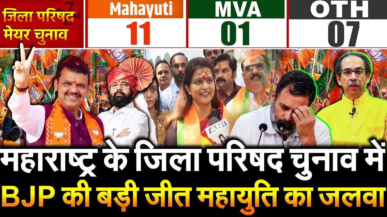 महाराष्ट्र जिला परिषद चुनाव में BJP की बड़ी जीत महायुति का जलवा | Maharashtra ZP Mahayuti 11 MVA 1