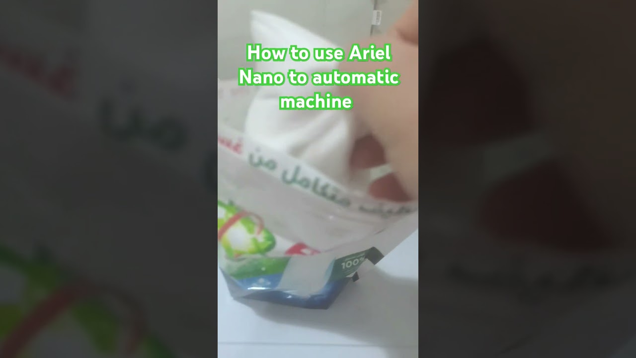 how to use Ariel Nano to automatic  washing machine
