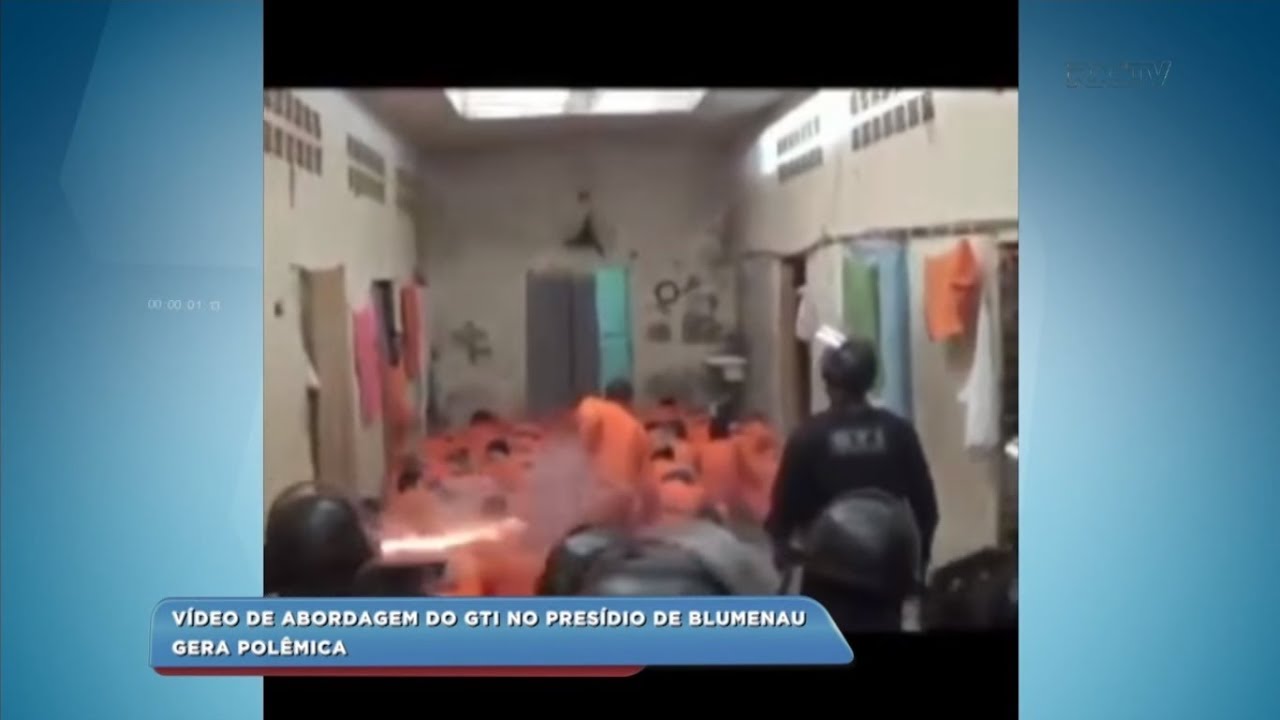 Vídeo de abordagem do GTI no presídio de Blumenau gera polêmica